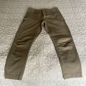 Citizens of Humanity khaki pants.  High waisted, tapered leg and ankle length.